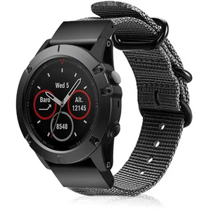 Bracelet nylon avec boucle Garmin Fenix 5/6 (gris)