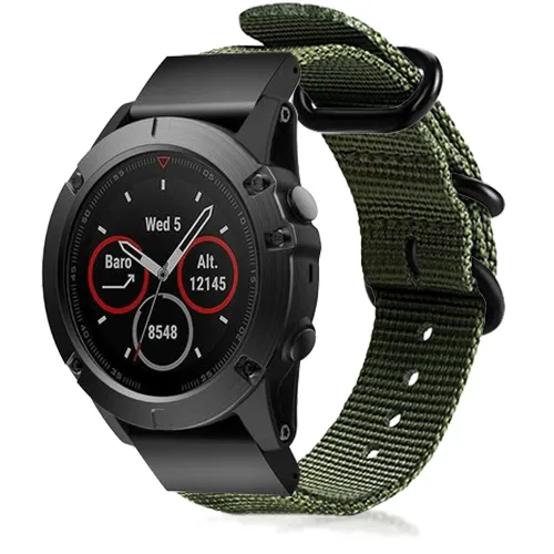 Bracelet nylon avec boucle Garmin Fenix 8 Pro - 47mm (vert)