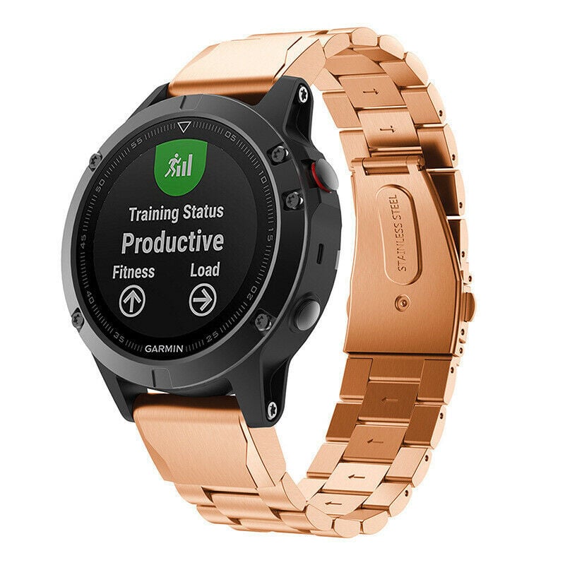 Bracelet acier Garmin Descent G 2 (rose or)
