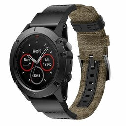 Bracelet nylon hybride Garmin Instinct 3 - 45mm (beige)