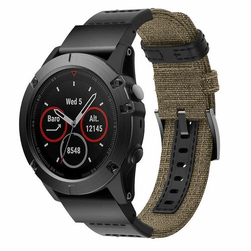 Bracelet nylon hybride Garmin Descent G 2 (beige)