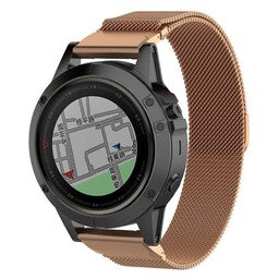 Bracelet Milanais Garmin Instinct 3 - 50mm (or rose)