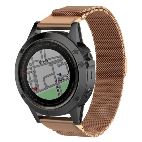 Bracelet milanais Garmin D2 Mach 1 Pro (or rose)