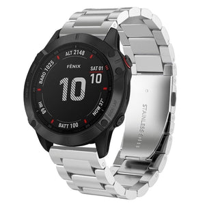 Bracelet acier Garmin Tactix 8 - 51mm (argent)