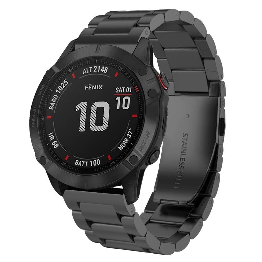 Bracelet acier Garmin D2 Delta PX (noir)