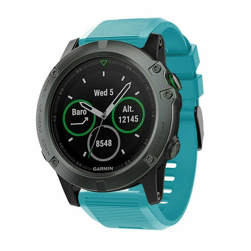 Bracelet silicone Garmin Descent MK3i - 51mm (bleu clair)