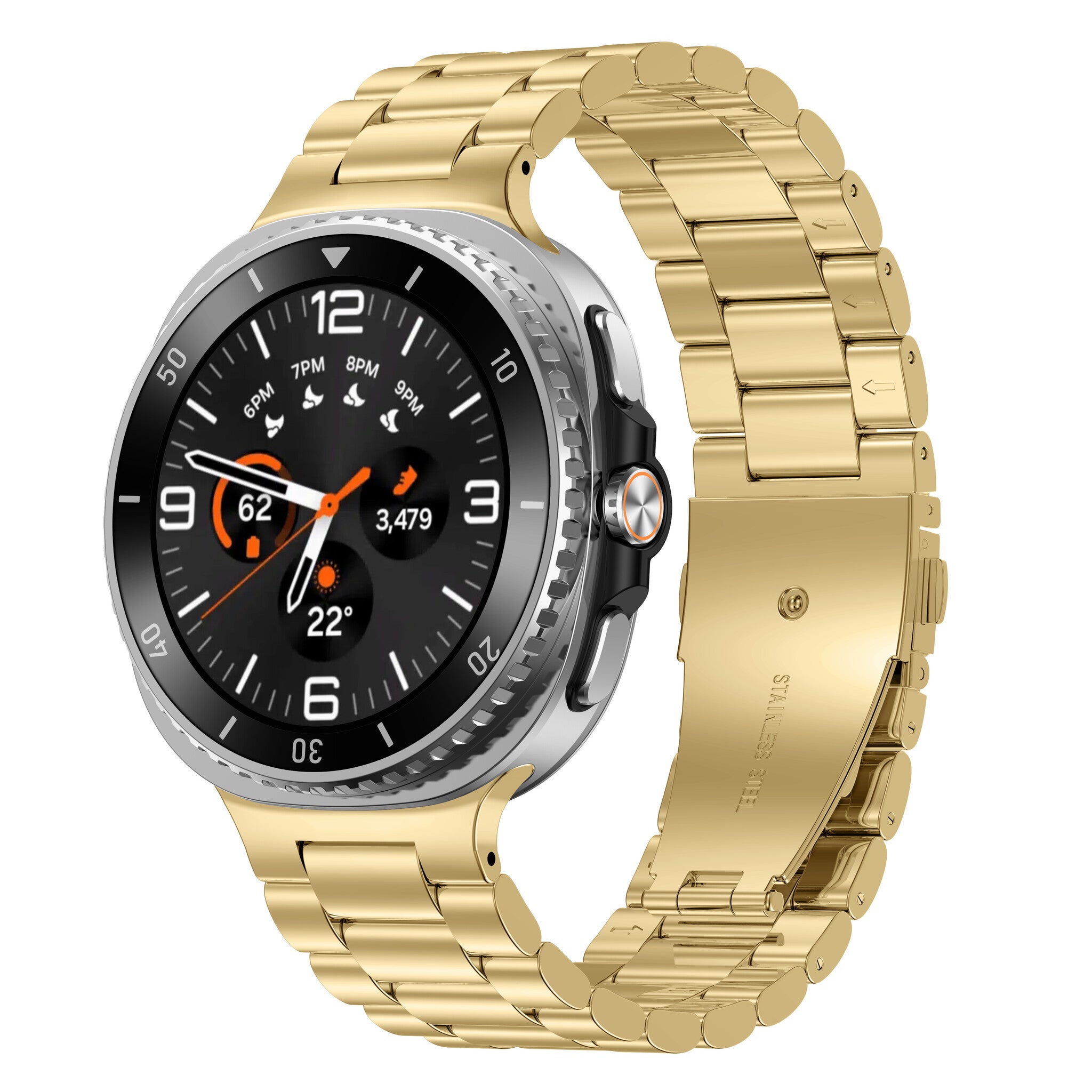 Bracelet acier Samsung Galaxy Watch 8 - 40mm (doré)