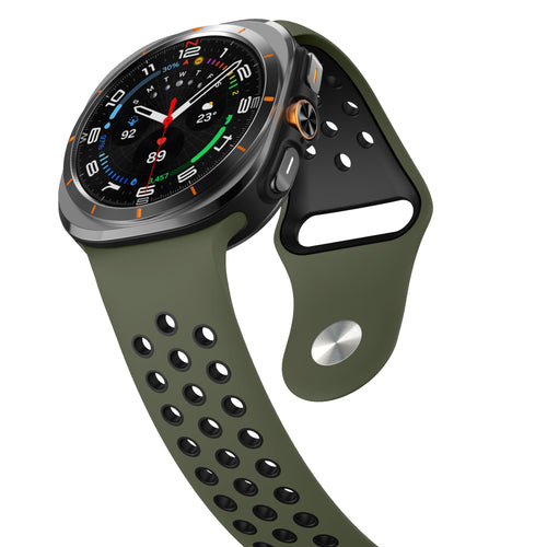 Bracelet sport Samsung Galaxy Watch Ultra 2 (vert militaire/multicolore)