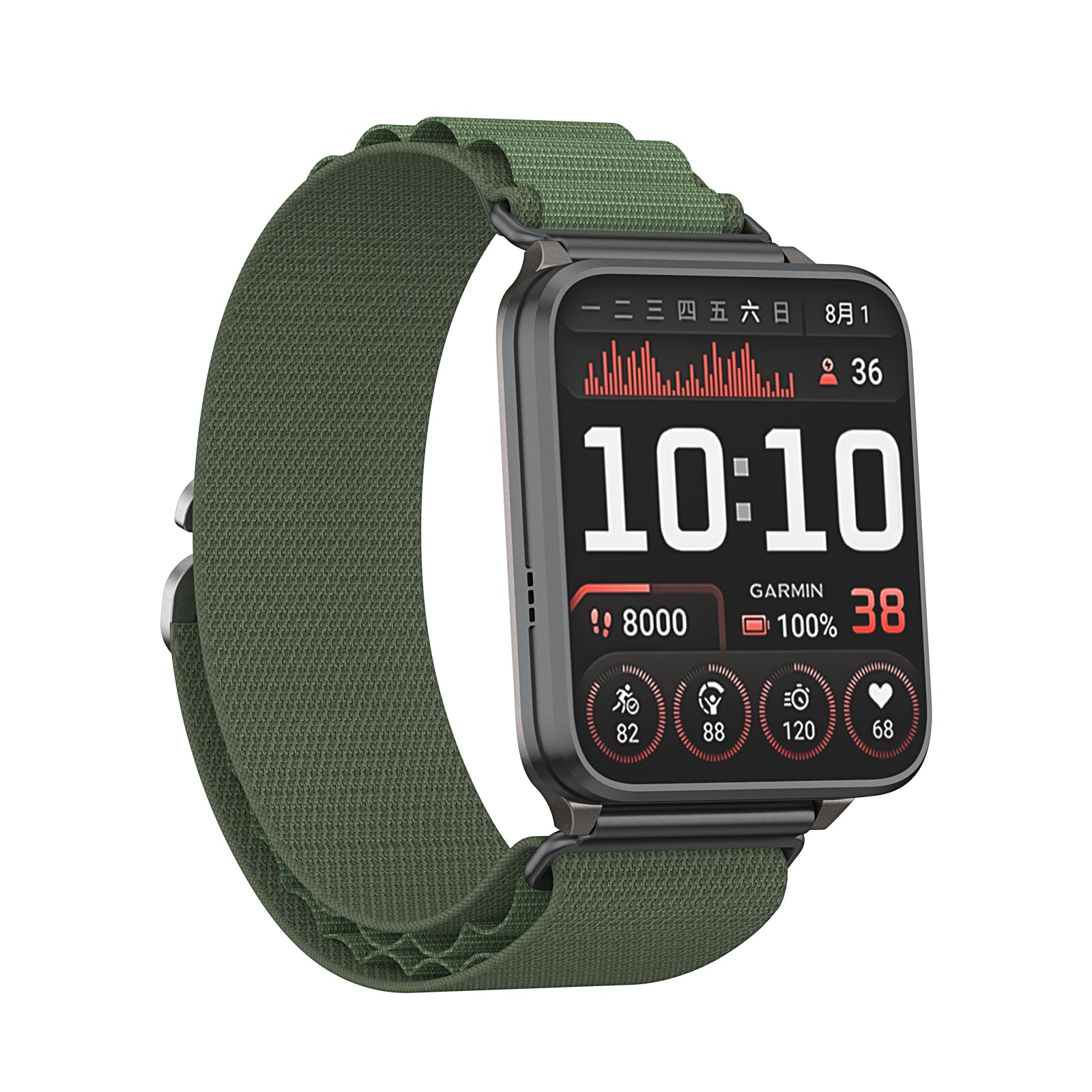 Bracelet nylon Alpine universel 24mm (verte)