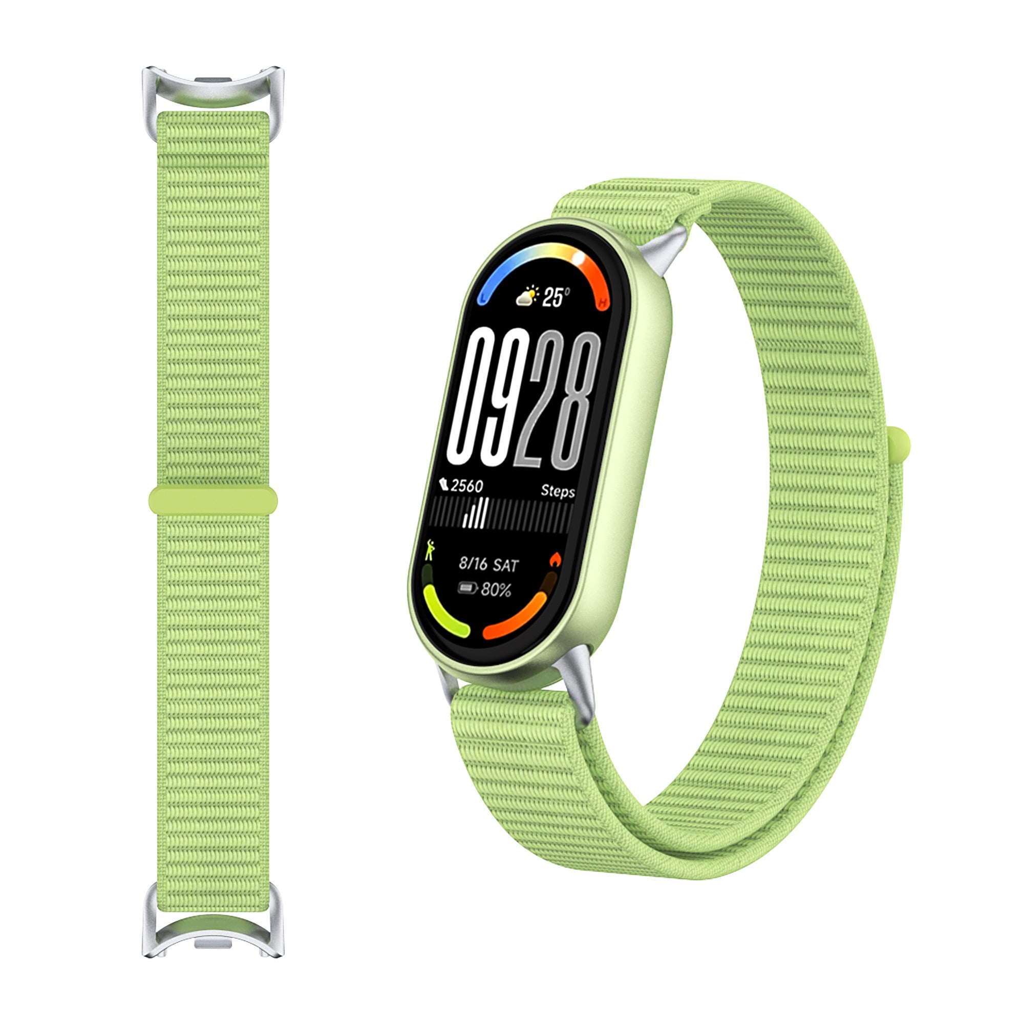 Bracelet nylon moderne Xiaomi Smart Band 9 (vert)