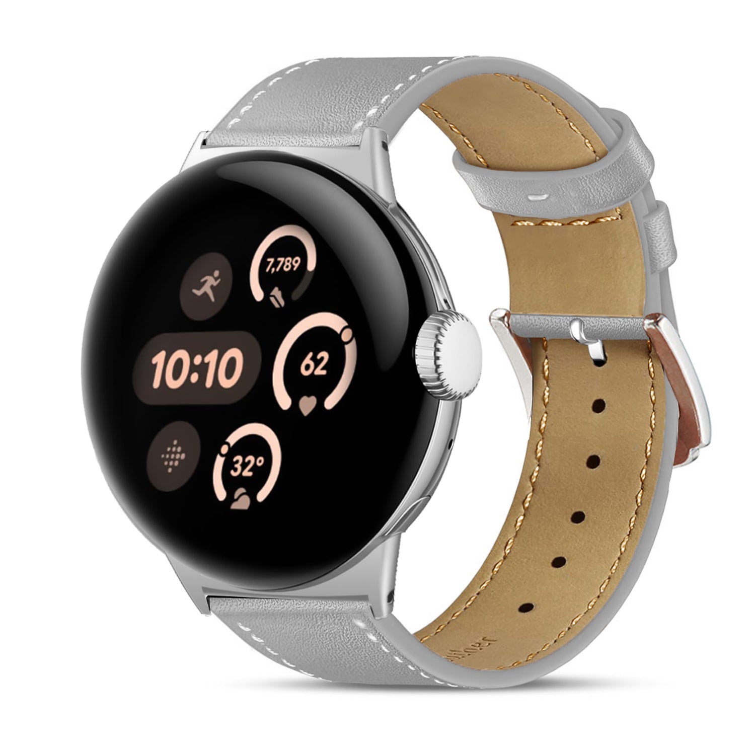 Bracelet cuir moderne Google Pixel Watch 5 - 45mm (gris)