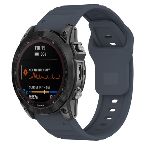 Bracelet silicone Outdoor Garmin Descent MK3i - 51mm (grisbleu)
