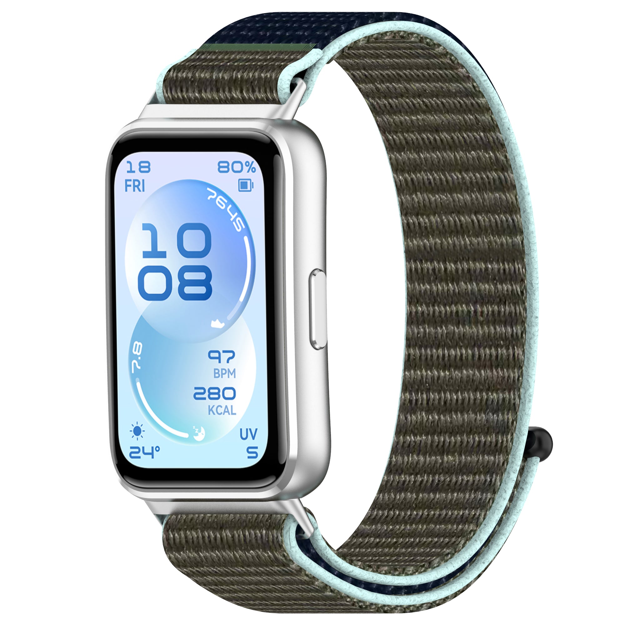 Bracelet nylon Huawei Band 11 Pro (grisbleu)