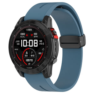 Bracelet silicone avec boucle-D Garmin Fenix E (bleu-gris)