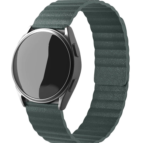 Bracelet cuir Loop Amazfit GTR Mini (vert sapin)