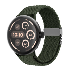 Bracelet tressé à maillons-P Google Pixel Watch 3 - 45mm (vert)