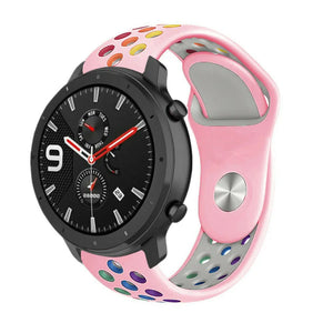 Silicone Sport Strap, on a watch, 3/4 front view