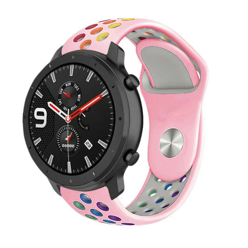 Silicone Sport Strap, on a watch, 3/4 front view