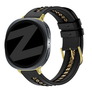 Bandz Bracelet cuir 'Chains' Samsung Galaxy Watch 9 - 44mm (noir)