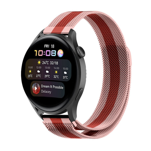 Milanese Strap, on a watch, 3/4 front view
