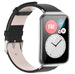 Bracelet cuir Huawei Watch Fit New (noir)