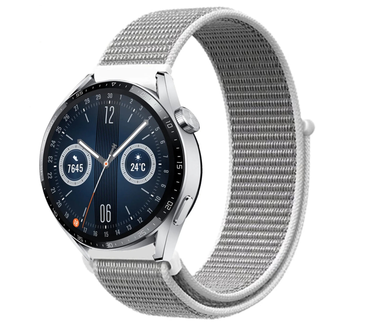 Nylon Strap, on a watch, 3/4 front view
