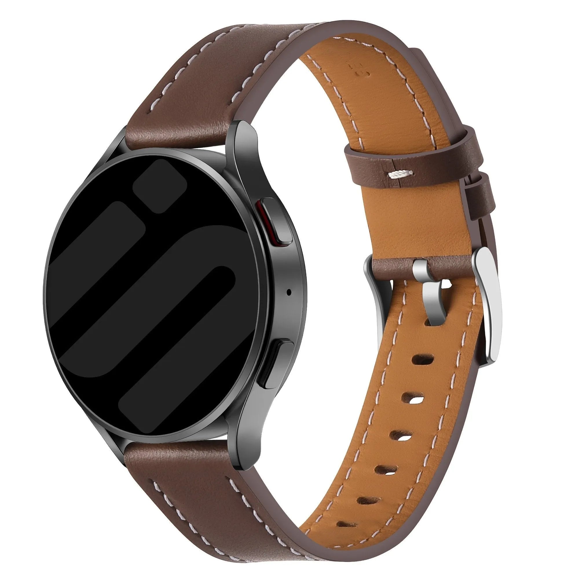Bracelet cuir 'One Push' Fossil Gen 6 - 42mm (marron foncé)