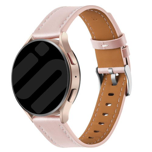 Bracelet cuir 'One Push' Samsung Galaxy Watch 7 - 40mm (rose clair)