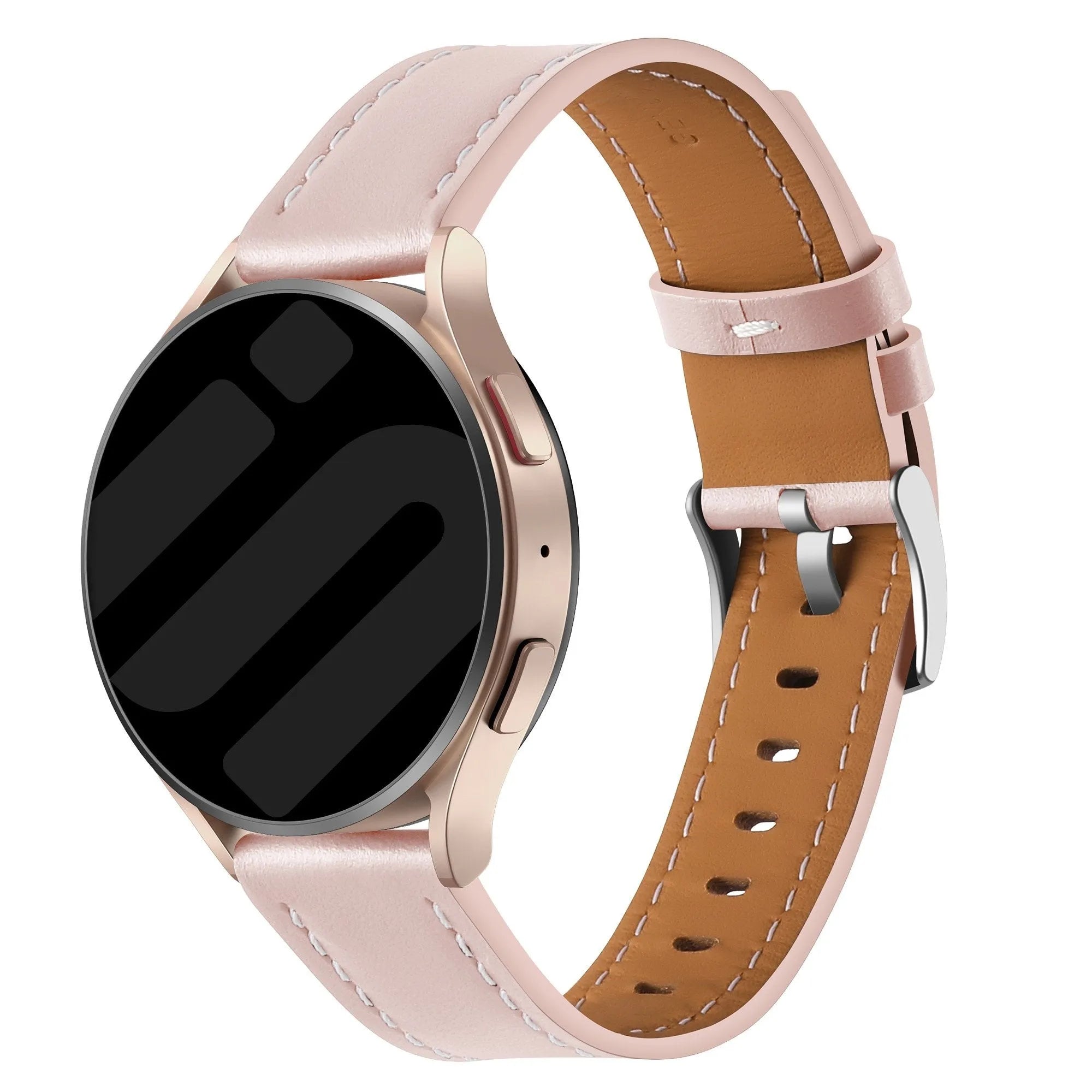 Bracelet cuir 'One Push' Fossil Gen 6 - 42mm (rose clair)