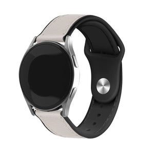 Bracelet hybride en cuir Amazfit Bip 6 (blanc)