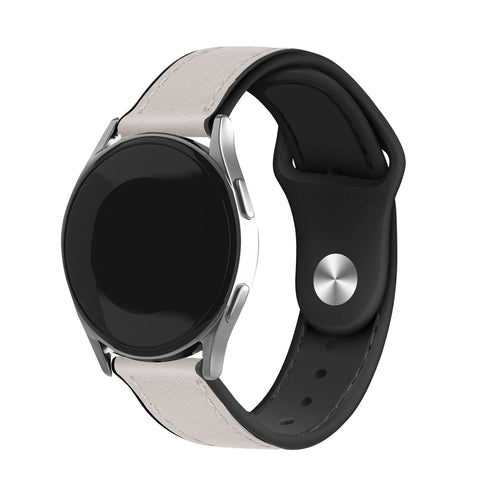 Bracelet cuir hybride Amazfit GTS 4 (blanc)