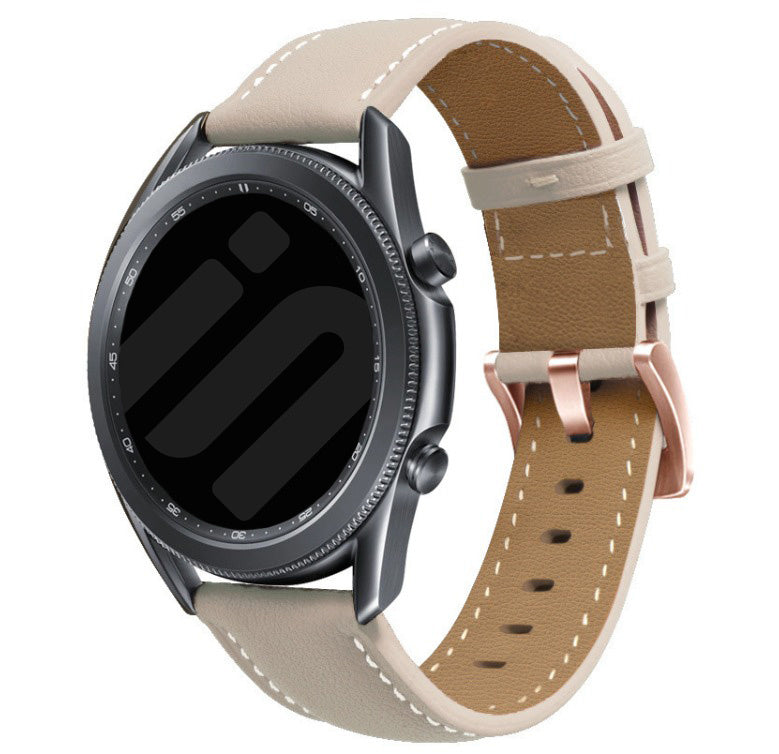 Bracelet cuir véritable Huawei Watch GT 7 - 41mm (beige)