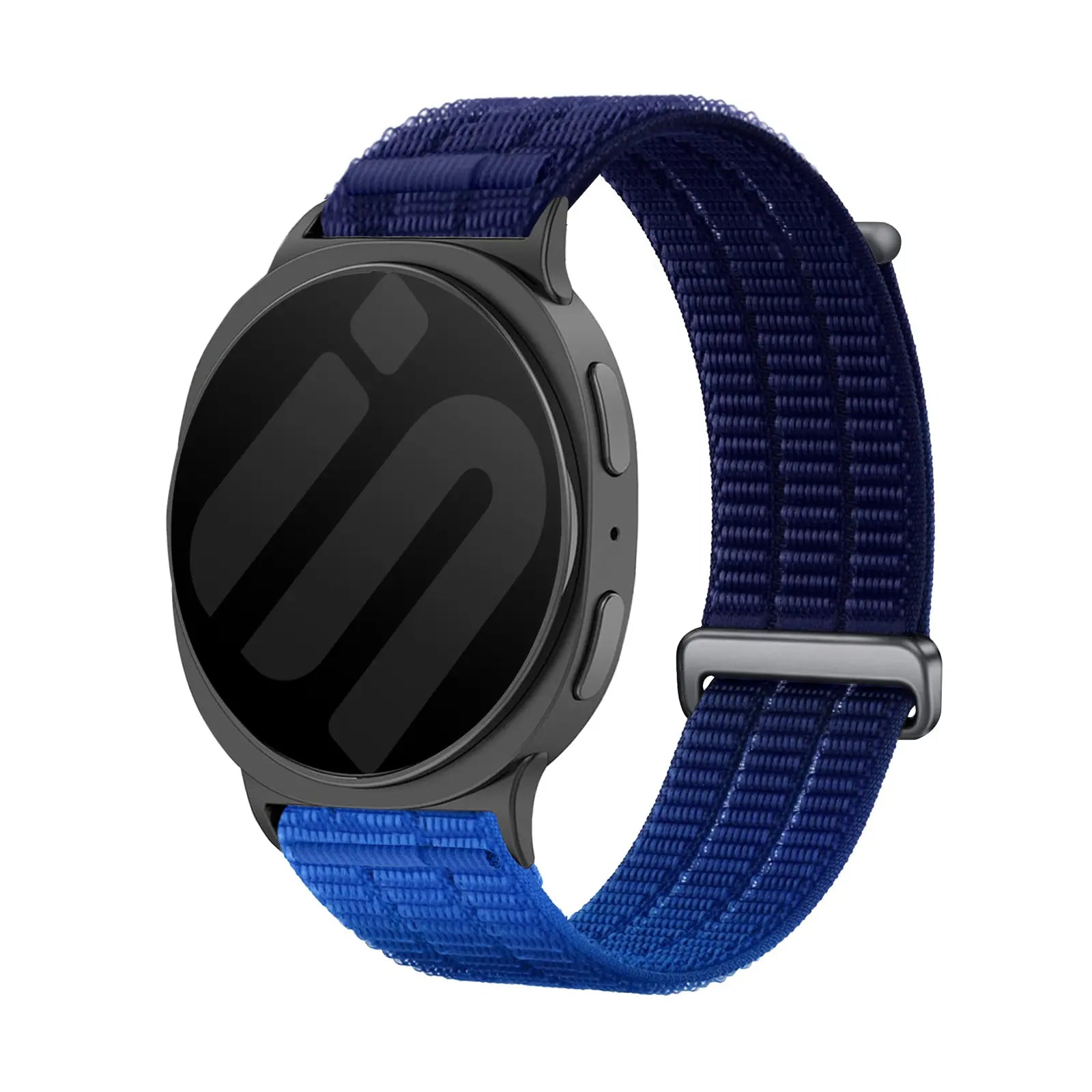 Nylon Air Strap, gradient blue, on a watch, 3/4 front view