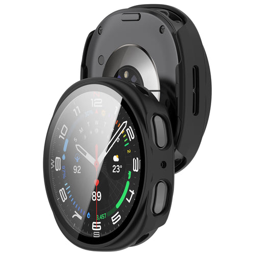 Coque rigide avec vitre pour Samsung Galaxy Watch 8 / 9 40mm (noir)