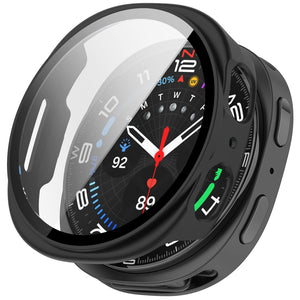 Coque rigide avec vitre pour Samsung Galaxy Watch 8 / 9 40mm (noir)