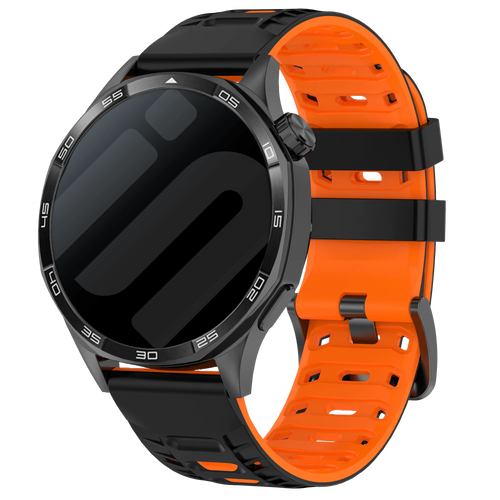 Bracelet sport tissé Samsung Galaxy Watch 3 - 45mm (noir/orange)