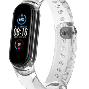 Silicone Colour Changing Crystal, transparent, on a watch, 3/4 front view