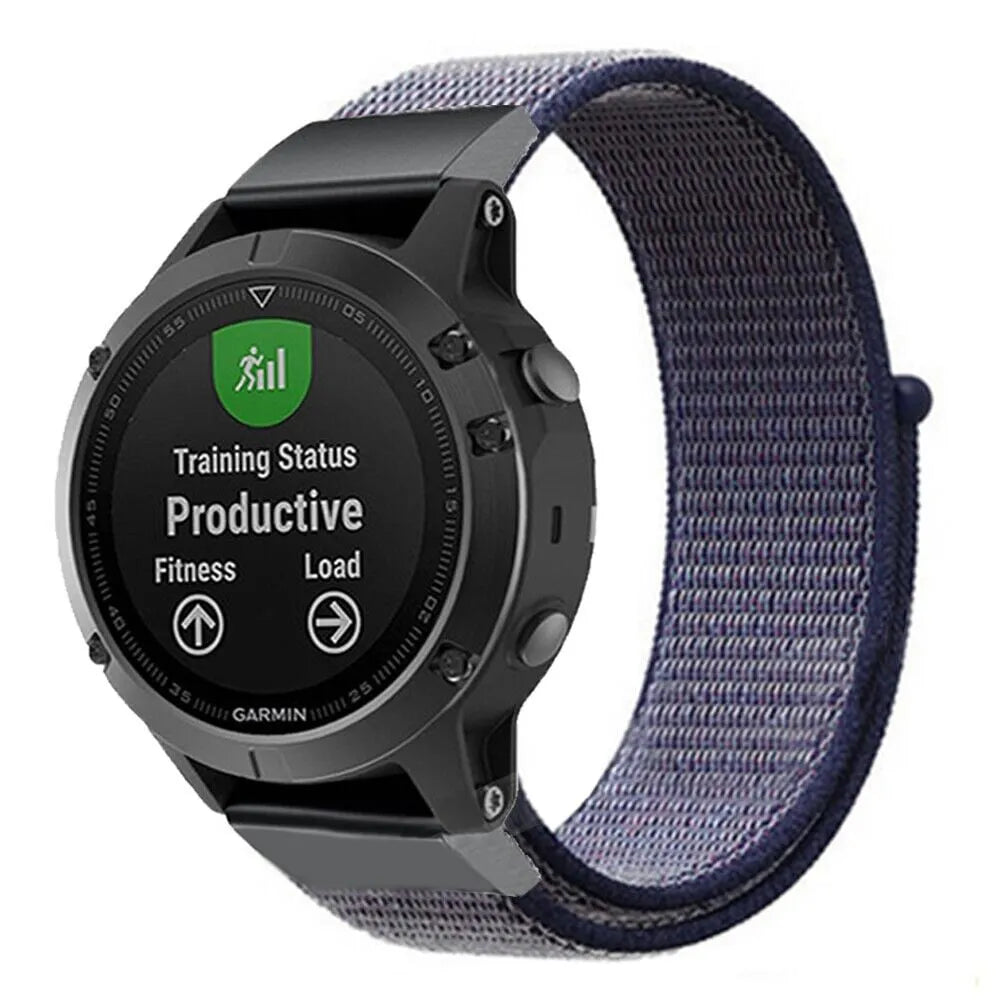Bracelet nylon Garmin Approach S70 - 47mm (bleu)