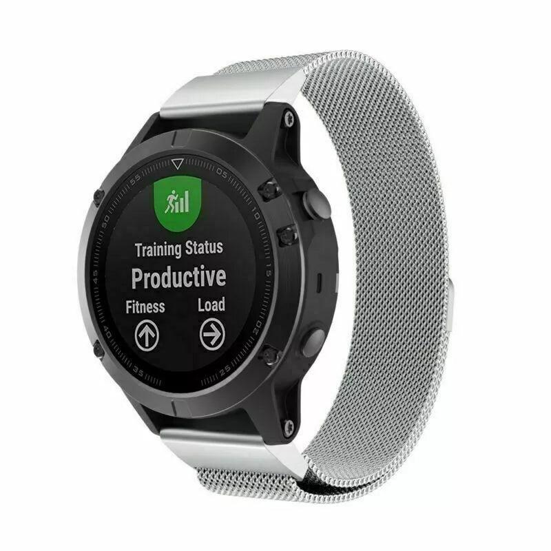 Bracelet milanais Garmin Forerunner 965 (argent)