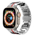 Bracelet acier Iron Apple Watch (argent/rouge)