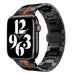 Bracelet acier Iron Apple Watch (noir/rouge)