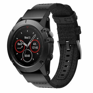 Bracelet nylon hybride Garmin Forerunner 745 (noir)
