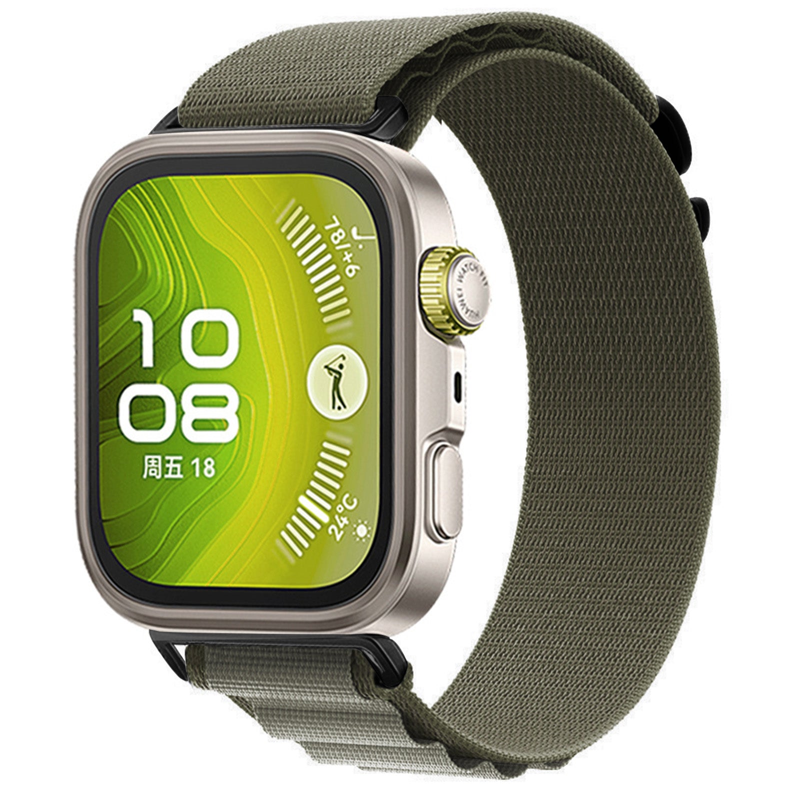 Bracelet Alpine nylon Huawei Watch Fit 5 (vert olive)