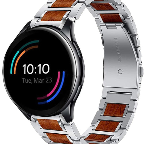 Bracelet en bois/acier OnePlus Watch 3 (argent)