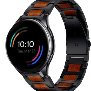 Bracelet en bois/acier OnePlus Watch 3 (noir)