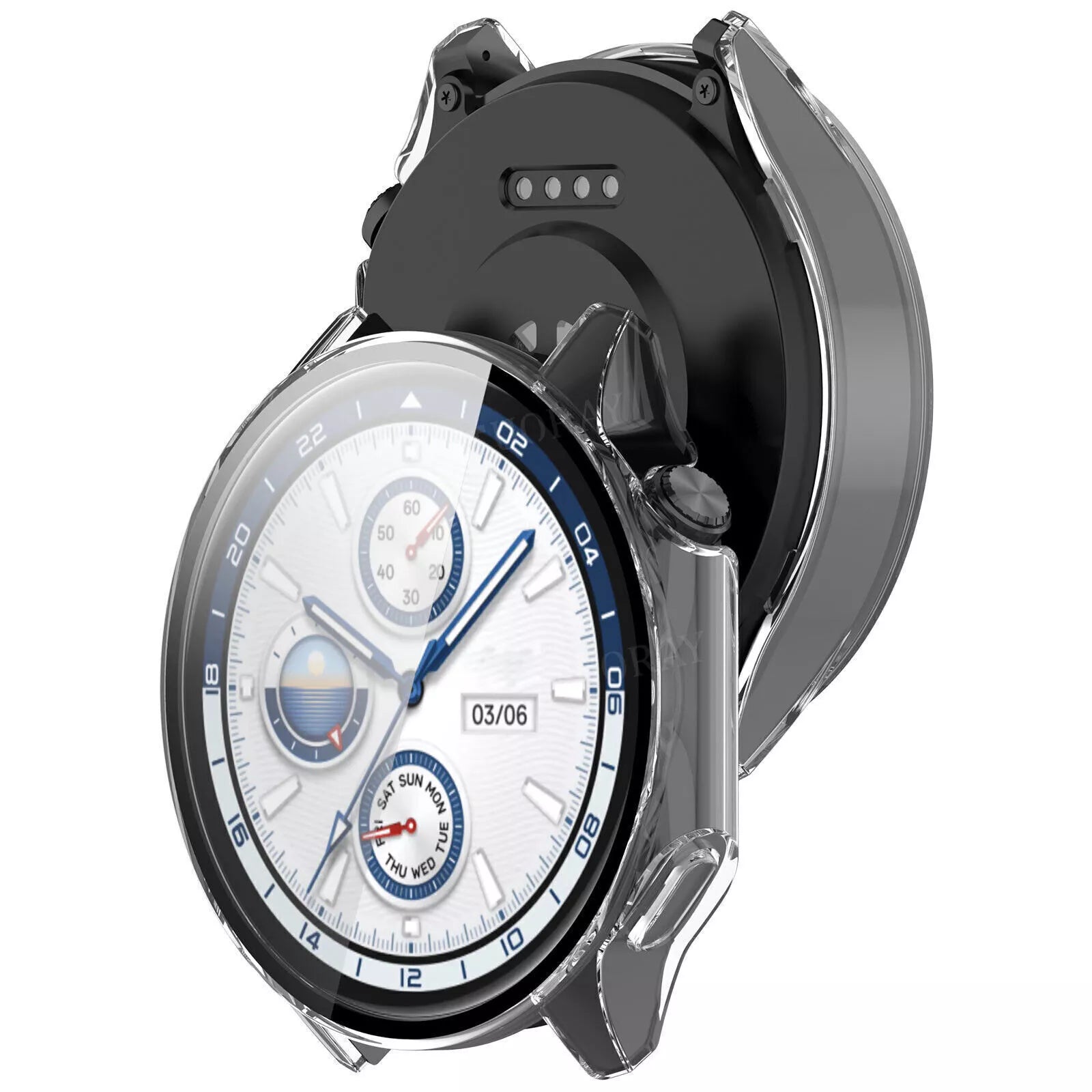 Coque rigide avec verre OnePlus Watch 2 (transparent)
