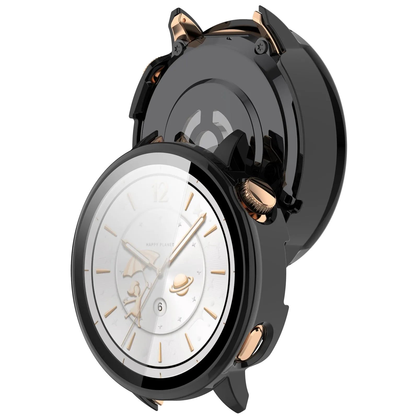 Coque rigide avec verre OnePlus Watch 3 - 43mm (noir)