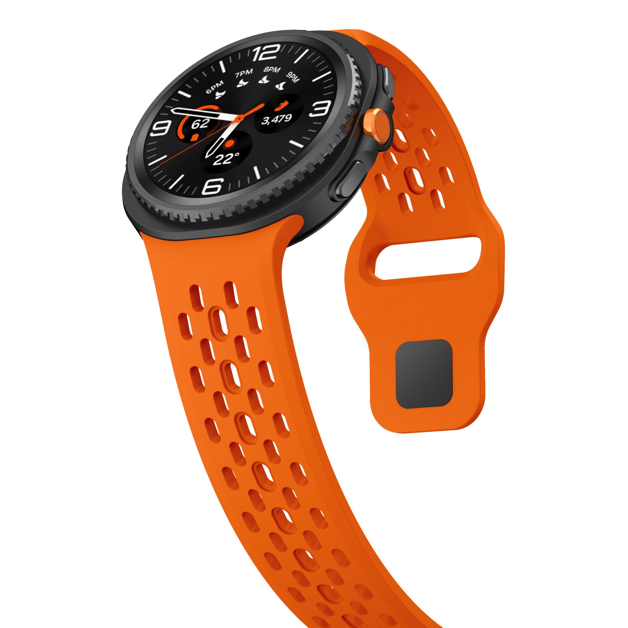 Samsung Galaxy Watch 8 - 44mm Silicone Air Strap (Orange)