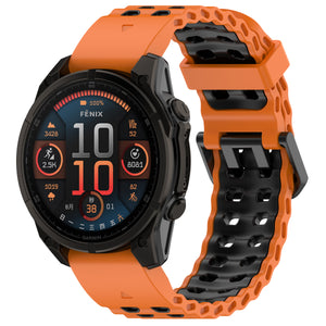 Bracelet sport ondulé Garmin Approach S70 - 47mm (orange/noir)