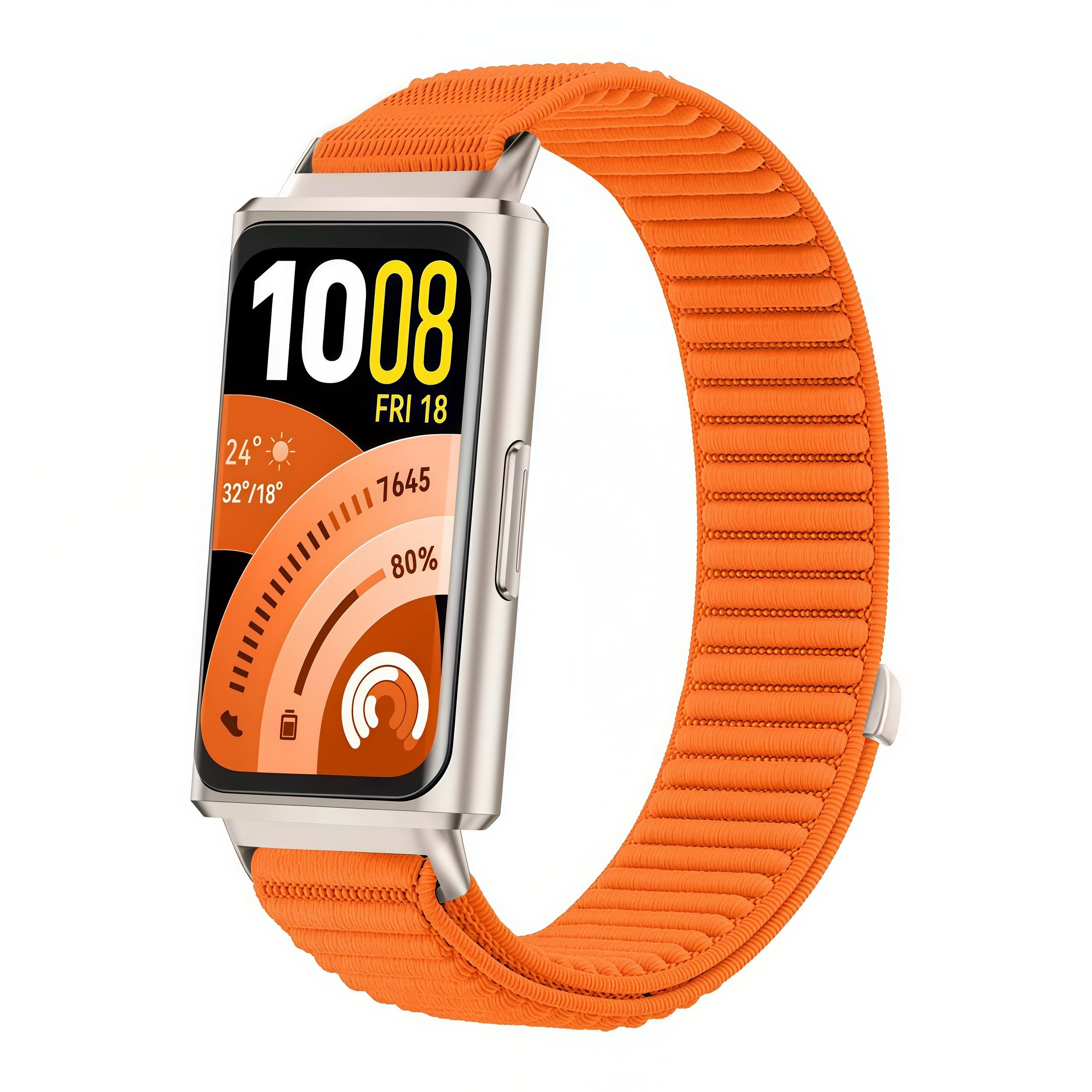 Bracelet nylon ondulé Huawei Band 11 (orange)